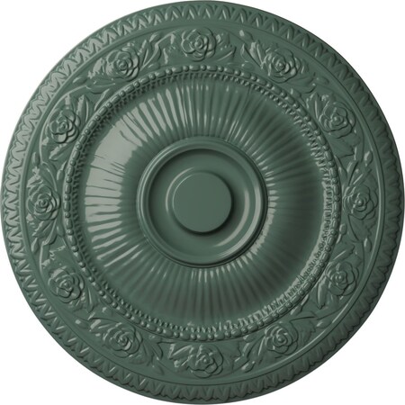 Ekena Millwork Neuveau Ceiling Medallion (Fits Canopies up to 6 3/8"), Hand-Painted Cloud Burst, 24 1/4"OD x 2"P CM24NACBF